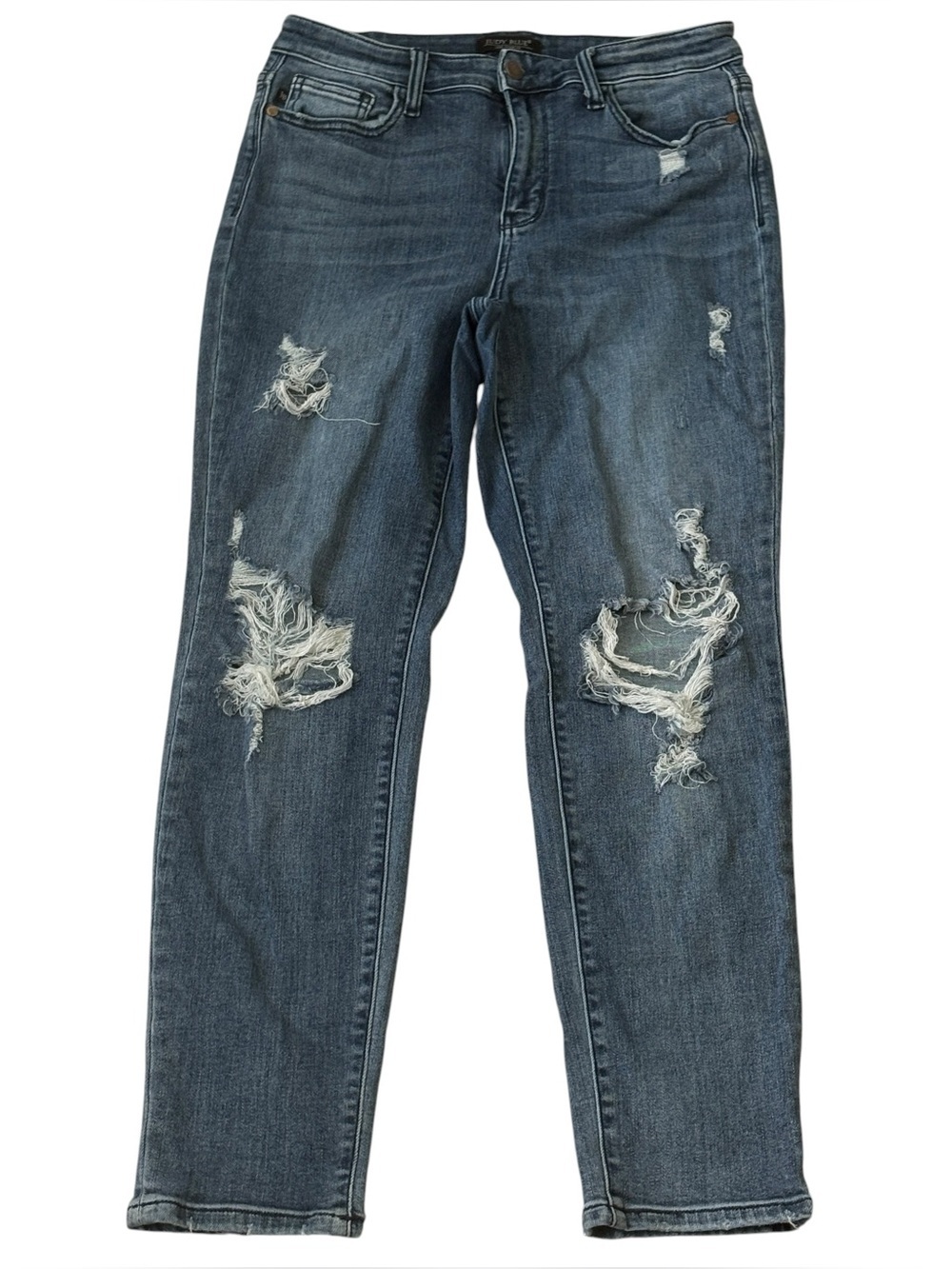 Judy Blue Jeans Denim Boyfriend Fit Distressed Size 9/29 #JB82332DK-CO